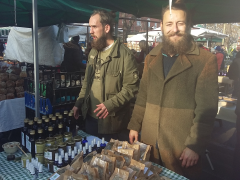 Dima and Joe Hempen stall